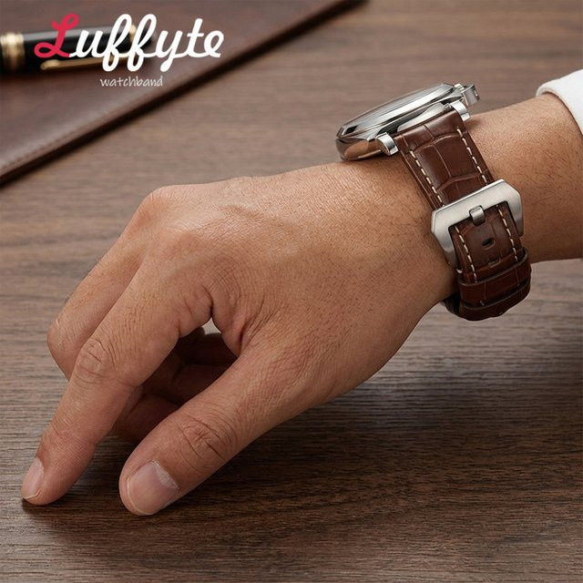 luffyte Uhrenarmband Echtleder, Herren, Klassisch - Bild 1