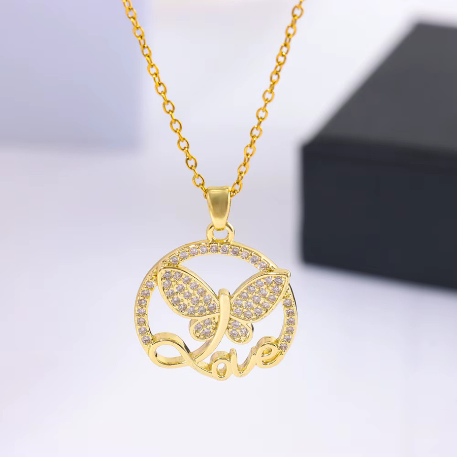Marisa Halskette, 18K Gold überzogen, Edelstahl, Schmetterling, Damen - Bild 3