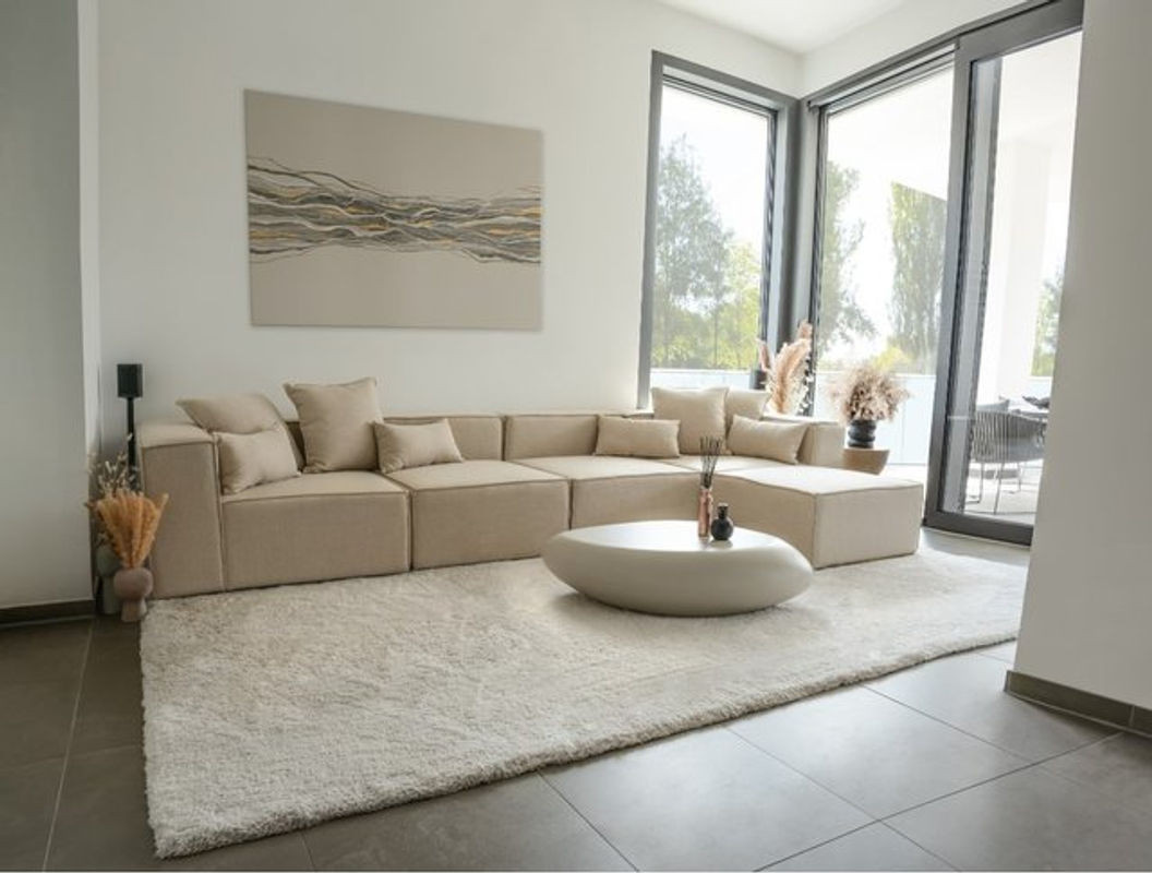 HOME DELUXE Modulares Sofa VERONA XL Beige wendbar modern - Bild 1