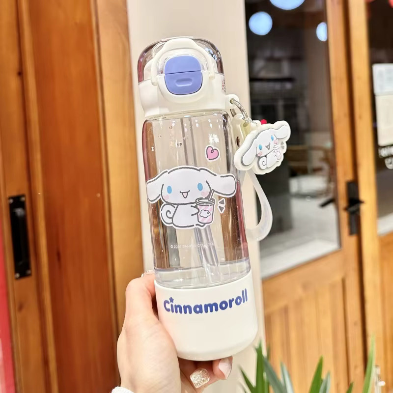 Sanrio Trinkbecher aus Tritan mit Kuromi Cinnamoroll und Melody in Transparent, 420 ml - Bild 3