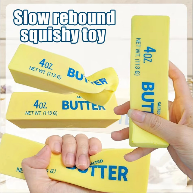 Meade Butter-Stick Squishy Spielzeug, gelb - Bild 1