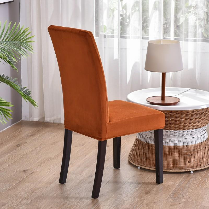 Yiran Furniture Samt-Stuhlbezug aus Jacquard-Polyester für Esszimmerstühle, elastischer Stretch-Schonbezug - Bild 2