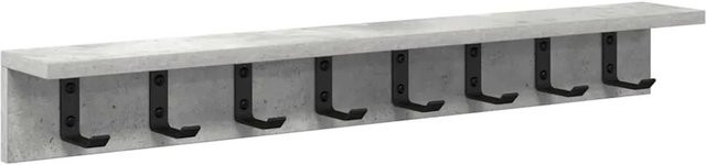 vidaXL Wandmontierter Nachttisch in Betongrau, modern, B/T/H: 80 x 10,5 x 10,5 cm - Bild 1