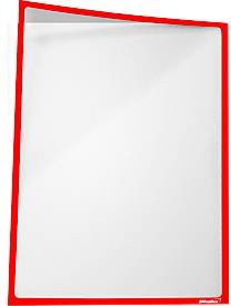 Ultradex Magnetrahmen Infotasche aus PET-Folie in Rot, 5er Pack, B: 43,5 cm, H: 31,2 cm - Bild 1