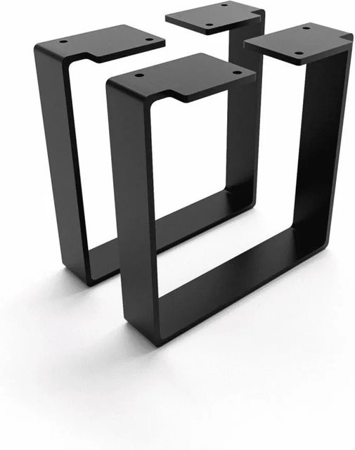 HEVVA Möbelfüße LUXEMBURG 2er Set Schwarz Höhe: 20 cm, Tiefe: 20 cm - Bild 1