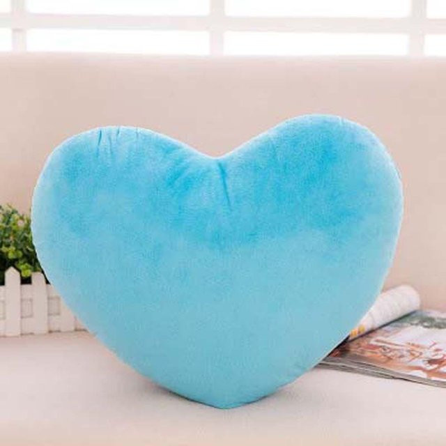 Linyi toy Herzform Plüschkissen, himmelblaue Plüschpuppe, 20cm, ab 3 Jahren - Bild 1