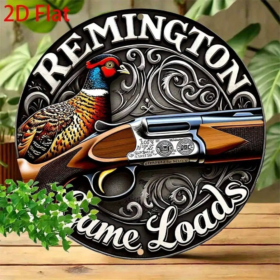 Rundes Metallschild CIFBUY Vintage Americana Wandkunst für Bar und Garage, Durchmesser: 20,32 cm, Mehrfarbig - Bild 2