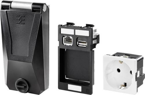 Weidmüller FrontCom Set Vario 1 IE-FC-SET-SPDED001-KN-P in Schwarz mit IP65 Schutzart - Bild 1