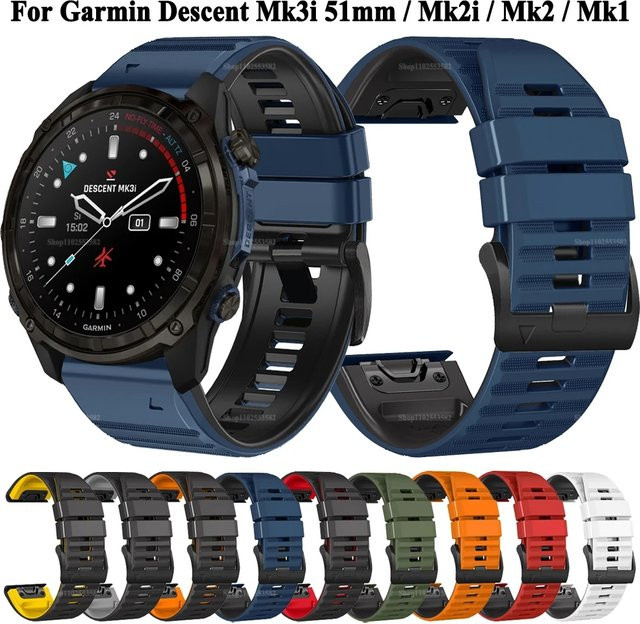 Uhrenarmband Garmin Quickfit, Silikon, Schwarz, Unisex - Bild 1