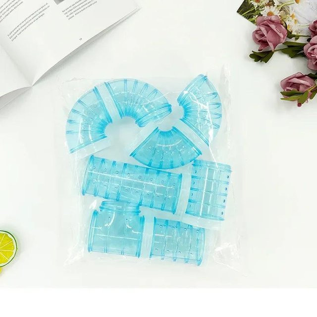 Yiran Furniture Hamsterspielzeug Meerschweinchen Tunnel, blau - Bild 1