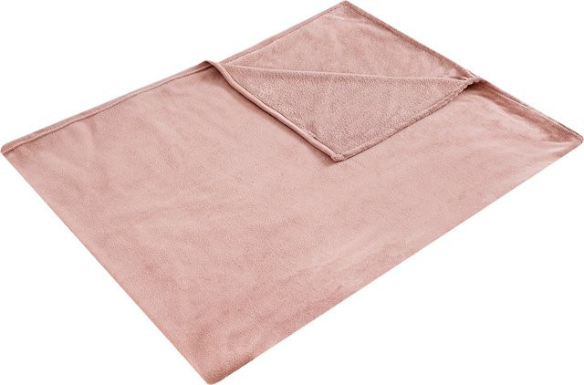 LIVARNO Kuscheldecke mit floralem Muster in Pink und Beige, B/B: 150 x 200 cm - Bild 1