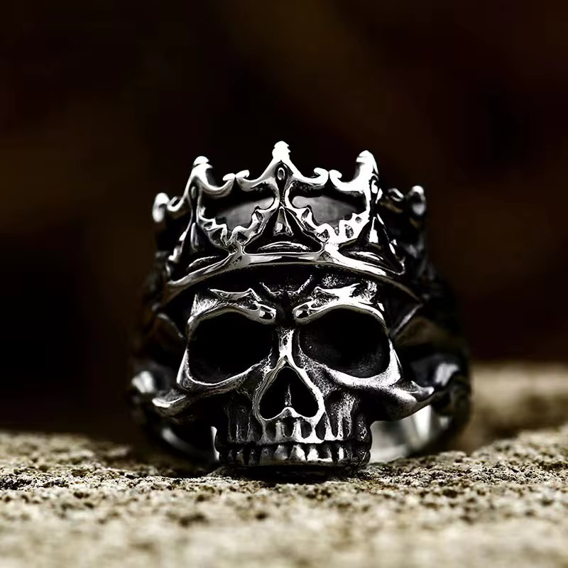 LENNIK Ring Krone Schädel, Silber, Herren - Bild 2