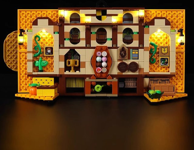 LED-Beleuchtungsset warmweiß passend für LEGO Hufflepuff House Banner 76412 (ohne Bausteine) - Bild 1