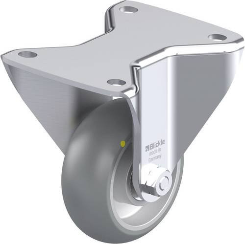 Blickle Stahlblech-Bockrolle BH-ALTH 101K-3-AS-CO in Silber/Grau mit 100 mm Rad-Durchmesser und 420 kg Tragfähigkeit - Bild 1