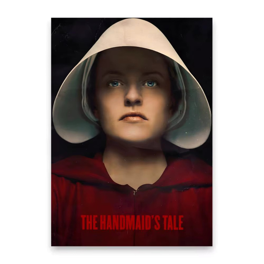 M-Movies The Handmaids Tale Poster Wandkunstdruck in Rot und Weiß, ungerahmt - Bild 4