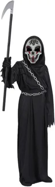 Tod Tropfen Blut Maske Kostüm, Halloween Horror Skelett Robe, Requisiten Set - Bild 1
