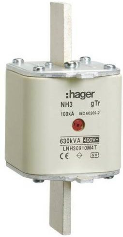 Hager NH-Sicherung LNH30910M4T 910A, 3 Stück, Weiß - Bild 1