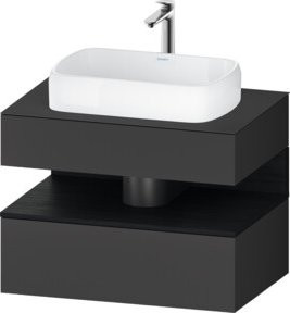 Duravit Waschtischunterschrank Qatego in Grau, B/T/H: 80 x 55 x 60 cm - Bild 1