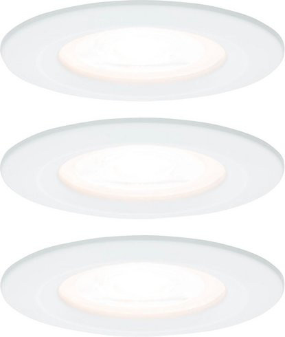 Paulmann LED Einbauleuchte in Weiss mit GU10 Fassung und warmweissem Licht, Einbautiefe: 7,5 cm - Bild 1