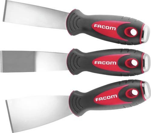 Facom Spachtelsatz und Schaber-Set aus rostfreiem Edelstahl, 3-teilig, multicolour, Länge: 215 mm, Breite: 50 mm - Bild 1