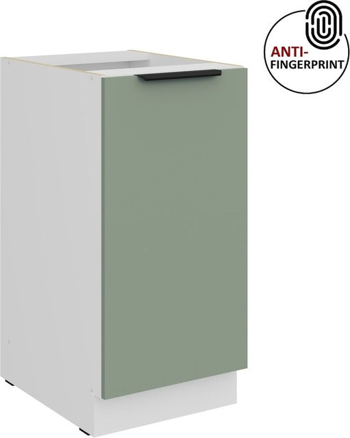 Küchenunterschrank ARIA in Aquamarin Blau matt mit Anti-Fingerprint-Beschichtung und Einlegeboden, Breite: 40 cm - Bild 1