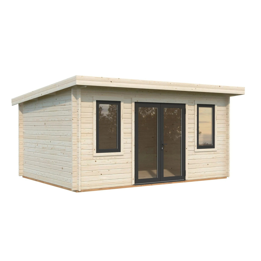 Palmako Holz-Gartenhaus Lisandra in Natur mit Pultdach und Blockbohlenbauweise B/T: 470 x 350 cm - Bild 2