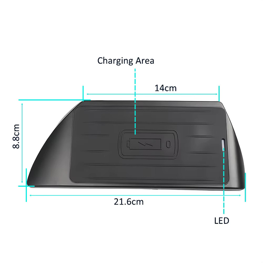 Icreative Kabellose Handyhalterung mit Ladegerät für Jeep Renegade, Farbe: Schwarz - Bild 4