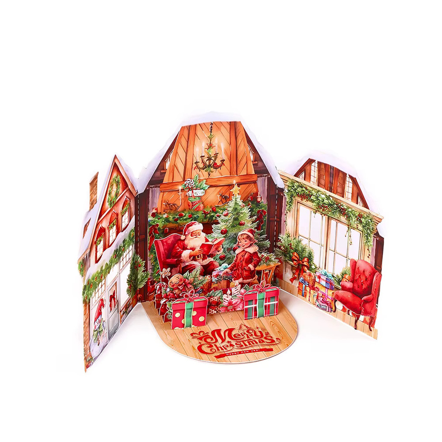 Opjoys 3D-Pop-Up-Grußkarte im Cottage-Stil, bunte Überraschungs-Faltkarte für Geburtstag, Muttertag oder Jahrestag - Bild 2
