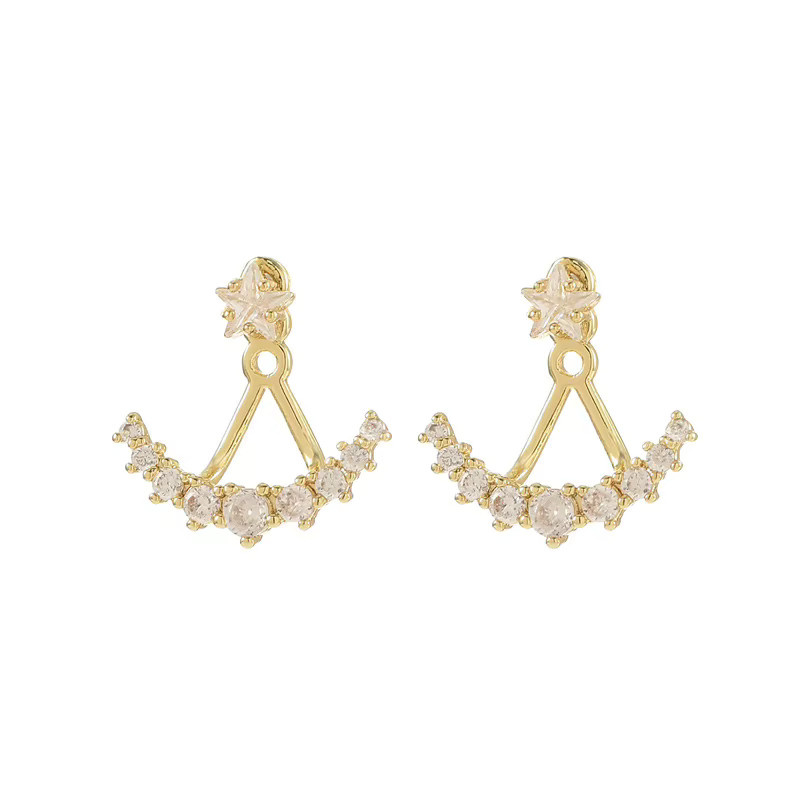 Kaitin Jewelry Ohrstecker, Zirkonia, Gold, Damen, Stern Mond - Bild 6
