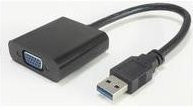 MicroConnect Externer Videoadapter USB 3.0 auf VGA in Schwarz - Bild 1