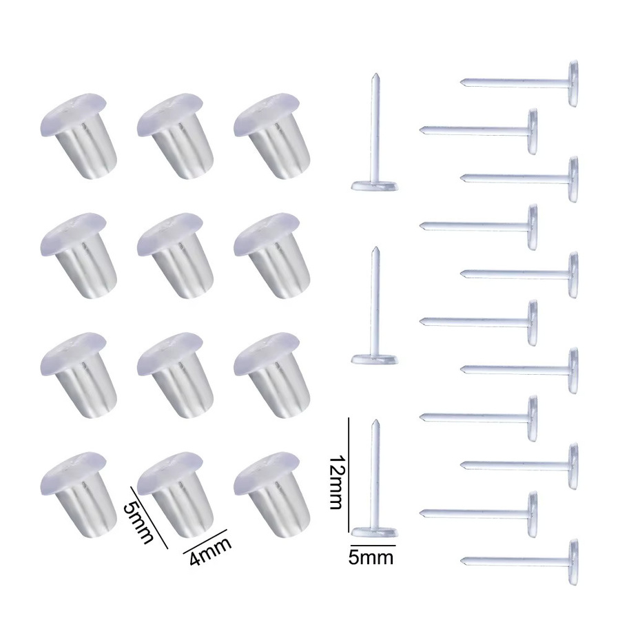 Ohrring-Verschlüsse, Kunststoff-Druckverschlüsse für Ohrstecker - Bild 2