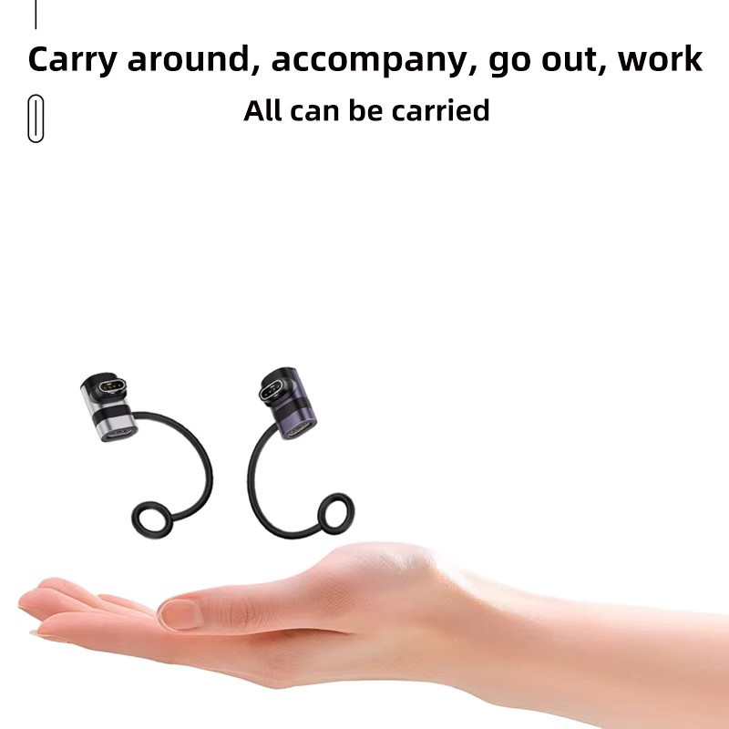 USB-C Schnellladegerät Typ-C-Adapter für Garmin Fenix, Approach und Lily Smartwatches in Schwarz und Silber - Bild 4