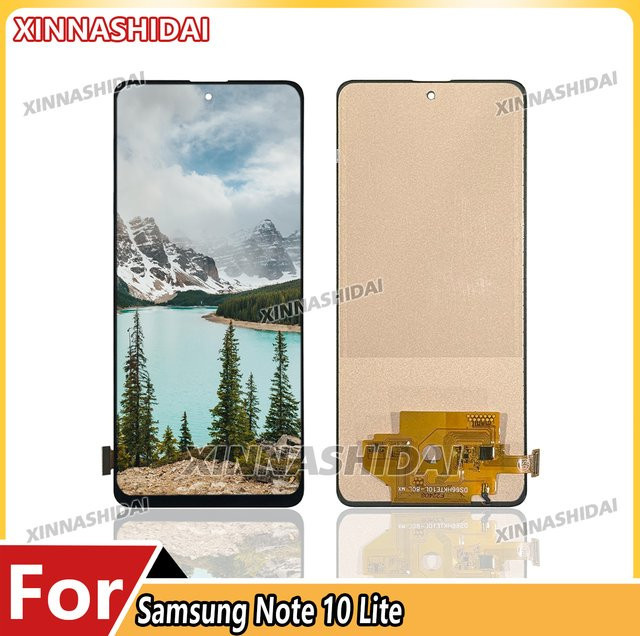 Samsung Note 10 Lite N770F LCD Display Ersatz Digitizer Baugruppe mit Rahmen in Schwarz - Bild 1