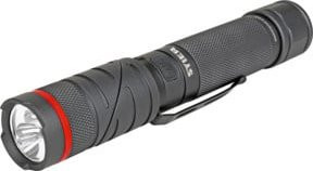 STIER Akku-LED-Taschenlampe in Schwarz aus Aluminium mit 300 Lumen, UV-Licht 395 nm, drehbarem Kopf und Magnet - Bild 1