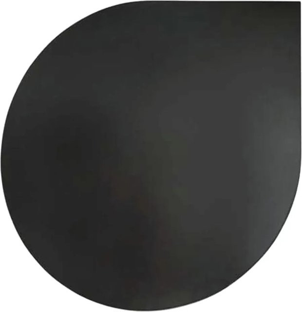 Valo Stahlbodenplatte Tropfenform Schwarz B/T: 125 x 125 cm, Stärke: 2 mm - Bild 1
