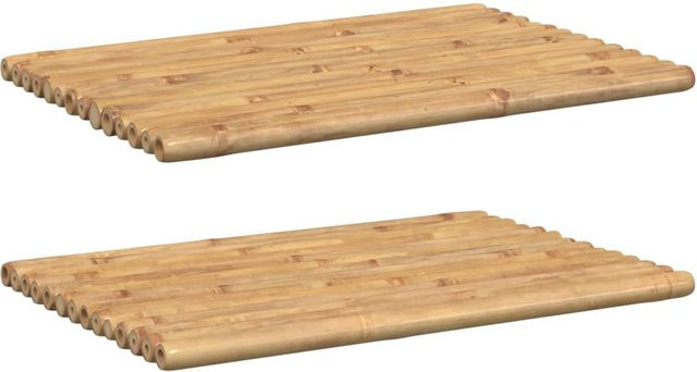 VD Home Furnishing Bambus-Badezimmerteppiche 2er-Set, Beige, B/T: 70 x 50 cm - Bild 1