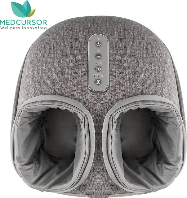 Medcursor Fußmassagegerät mit Heiztherapie und verstellbaren Shiatsu-Tiefknetwalzen zur Muskelentspannung und Schmerzlinderung in Grau - Bild 1
