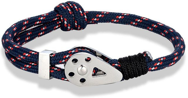Armband Edelstahl, Karabiner, Weiß, Unisex - Bild 1