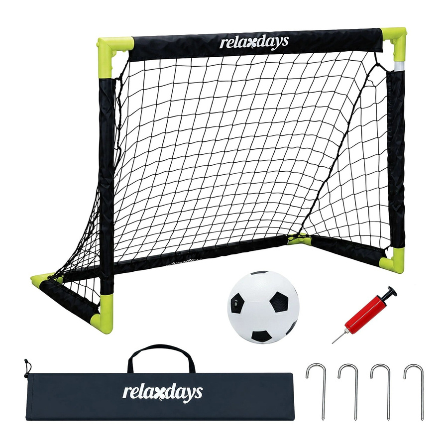 Relaxdays Fußballtor, Schwarz Gelb, faltbar - Bild 2