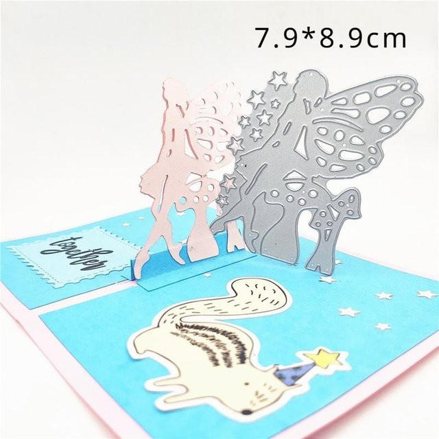 Metall-Schneideform Pilz und Mädchen für Scrapbooking und Bastelarbeiten zur Papierprägung und zum Stanzenausschneiden - Bild 1