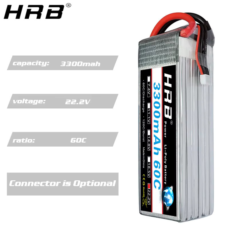 HRB LiPo Batterie 6S 22,2V 3000mAh 60C mit XT60 Stecker für FPV Drohnen, Flugzeuge und Boote - Bild 5