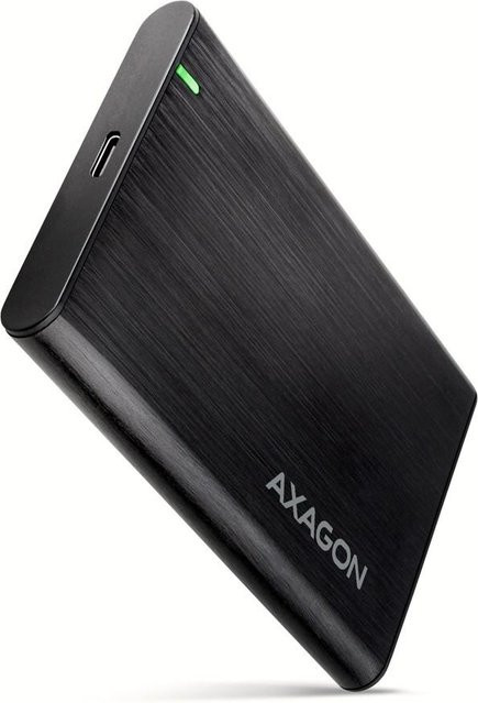 Axagon EE25-A6C USB-C 3.2 Gen 1 SATA 6G 2,5 Zoll Festplattengehäuse in Schwarz - Bild 1