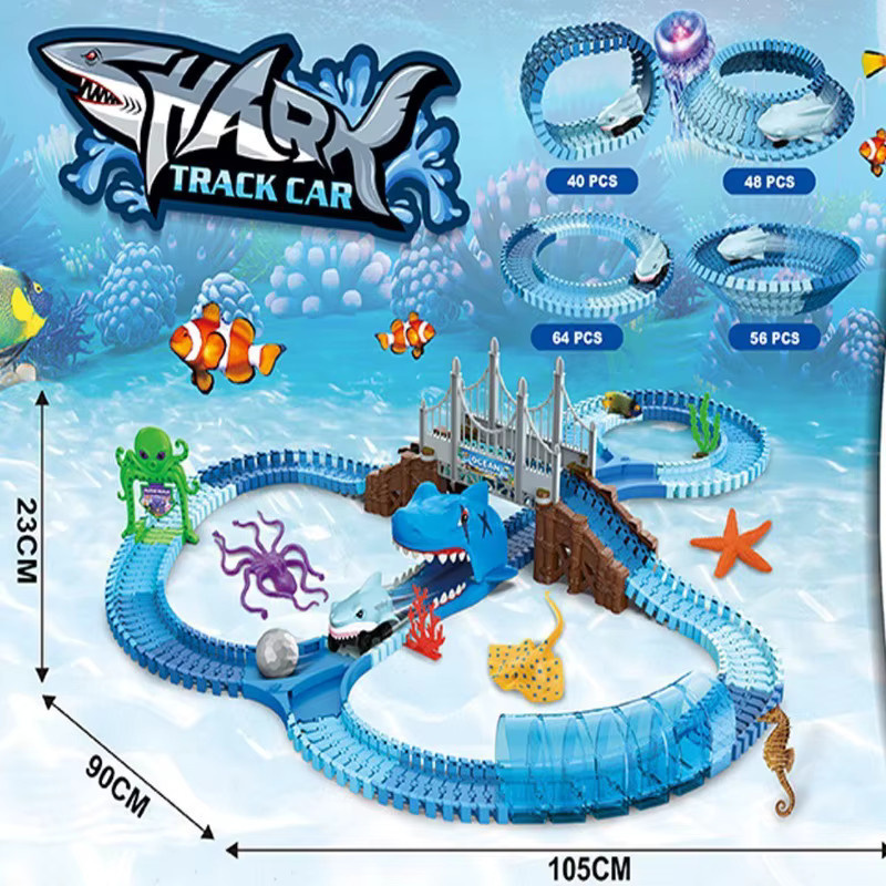 RTBXF Shark Rail Auto, Unterwasser Welt, Puzzle, Meerestiere, Bunt / Mehrfarbig - Bild 2