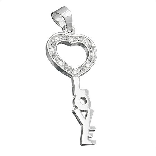 SIGO Anhänger Schlüssel, 925 Silber, Zirkonia, Unisex - Bild 1