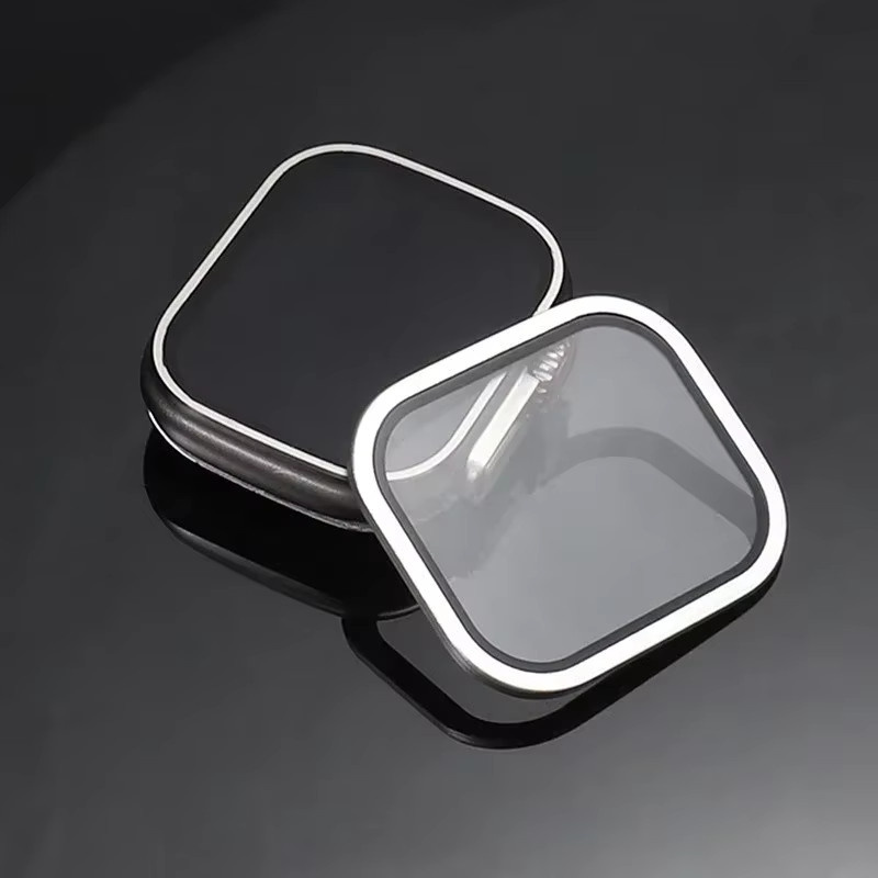 Displayschutzfolie Apple Watch Ultra 3 49 mm, Gehärtetes Glas, Metallstoßstange - Bild 3
