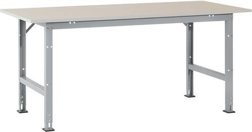 Manuflex Packtisch PACKPOOL Standard mit Melaminplatte, Alusilber, B/T/H: 150 x 80 x 76-87 cm - Bild 1