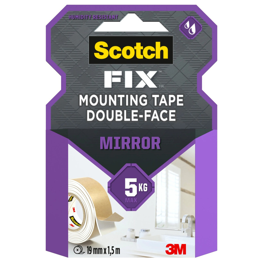 Scotch-Fix Spiegelmontageband 4496W-1915-P Weiß, Breite: 1,9 cm, Länge: 150 cm - Bild 2