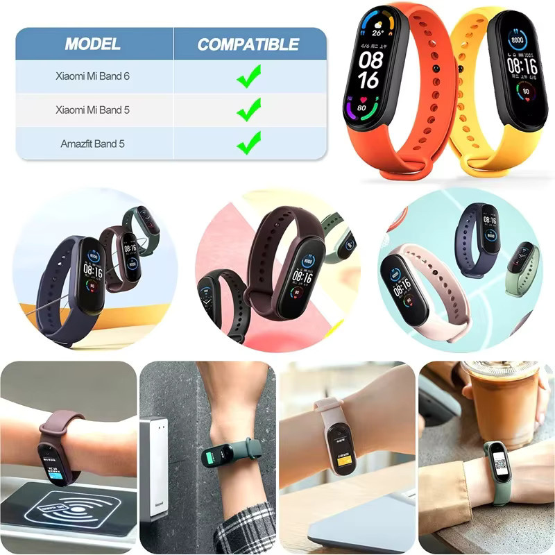 Uhrenarmband Xiaomi Mi Band 7, Silikon, Bunt, Unisex - Bild 3
