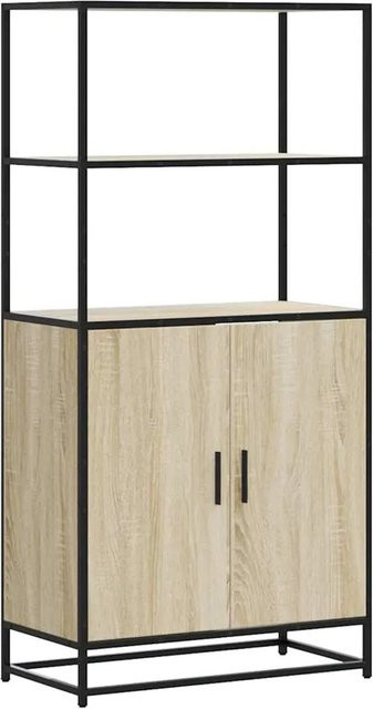vidaXL Highboard Sonoma Eiche in Braun aus Holzwerkstoff und Metall, B/T/H: 68 x 35 x 139 cm - Bild 1