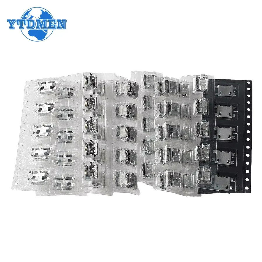 YTDMEN Micro USB Buchse Stecker Sortiment Set mit 60 Stück und 12 Modellen in Silber für SMD und DIP - Bild 2